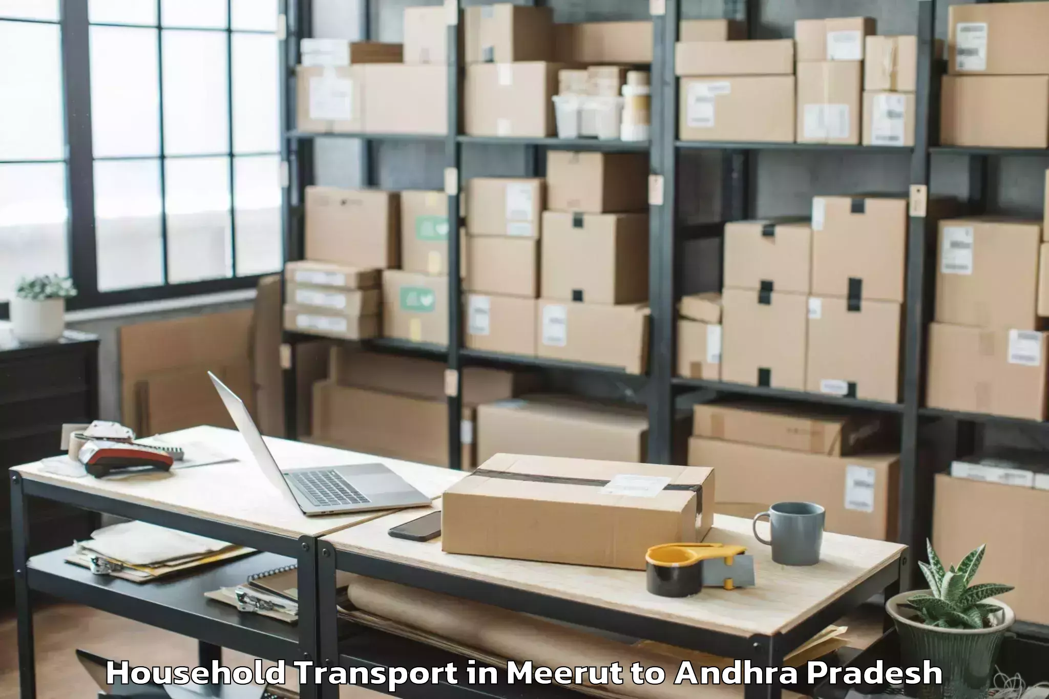 Affordable Meerut to Jangareddygudem Household Transport